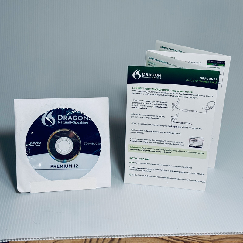 NUANCE Dragon Naturally Speaking Windows Speech Recognition DNS DVD Premium 12