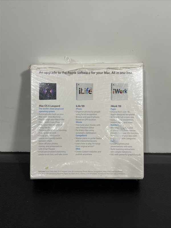 Apple Box Set OS X Leopard, iLife, iWork MB997Z/A 2009 Complete gallery