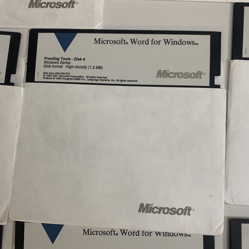 Microsoft Word For Windows Version 2.0 1991 5.25" Floppy Discs gallery