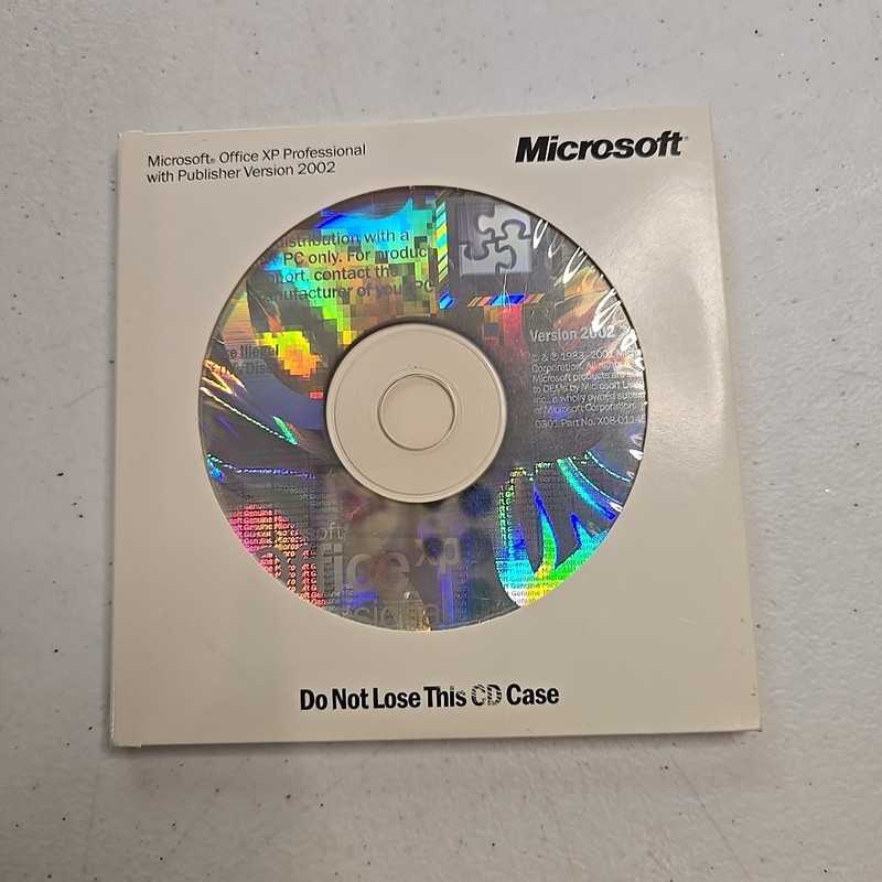 2002 Microsoft Office XP Pro Professional Suite 3 CD Disc Set Word Publisher…