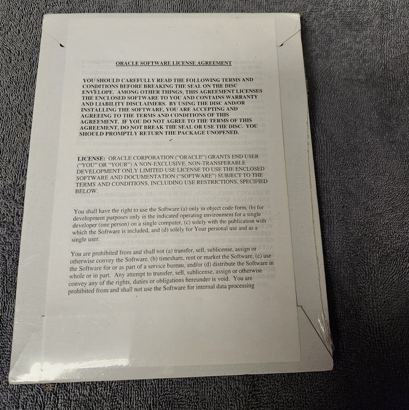 ORACLE8i PERSONAL EDITION VERSION 8.1.5 NEW SEALED ISBN 0072436905 WINDOWS 98 gallery
