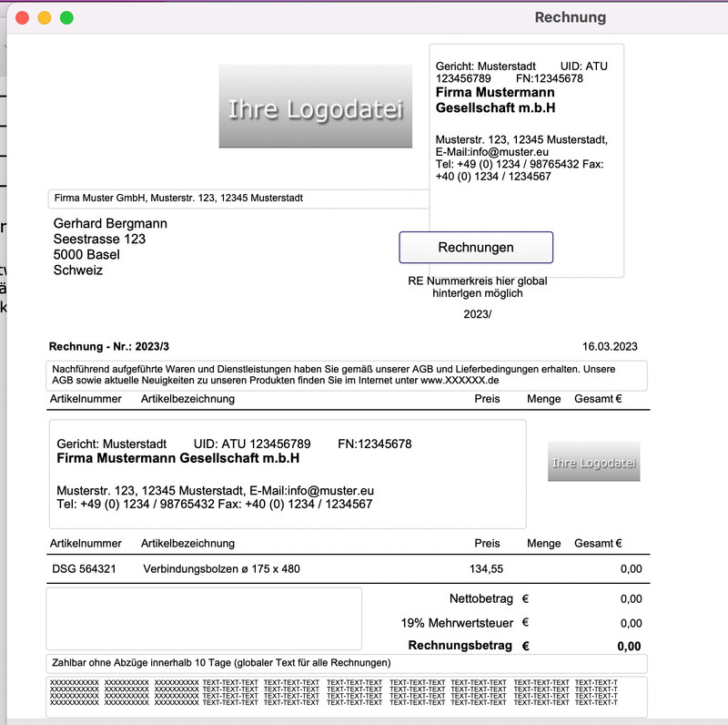 Invoice program invoice software no Excel also § 19 small business Mac Win gallery