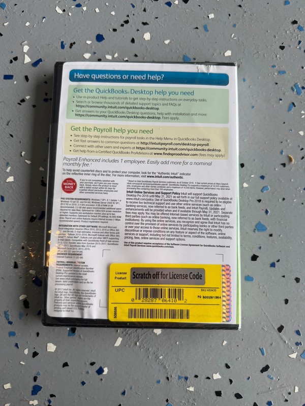 SEALED INTUIT QUICKBOOKS DESKTOP PRO 2018 FOR WINDOWS – RETAIL BOX gallery