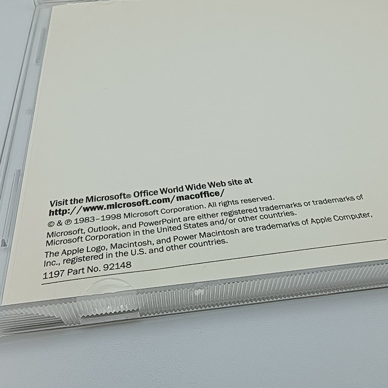 Microsoft Office 98 Macintosh Edition CD-ROM with CD Key Vintage Mac Software gallery