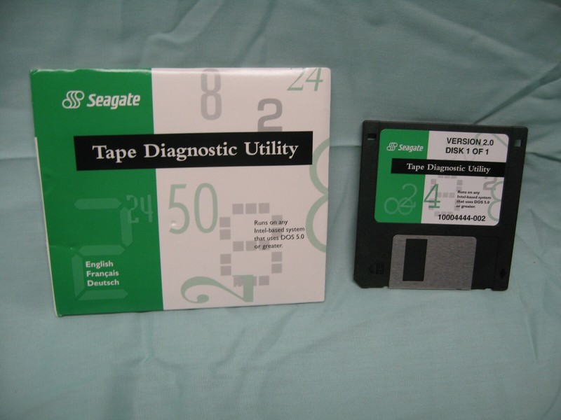 Seagate Tape Diagnostic Utility DOS 5.0 floppy disc DL6