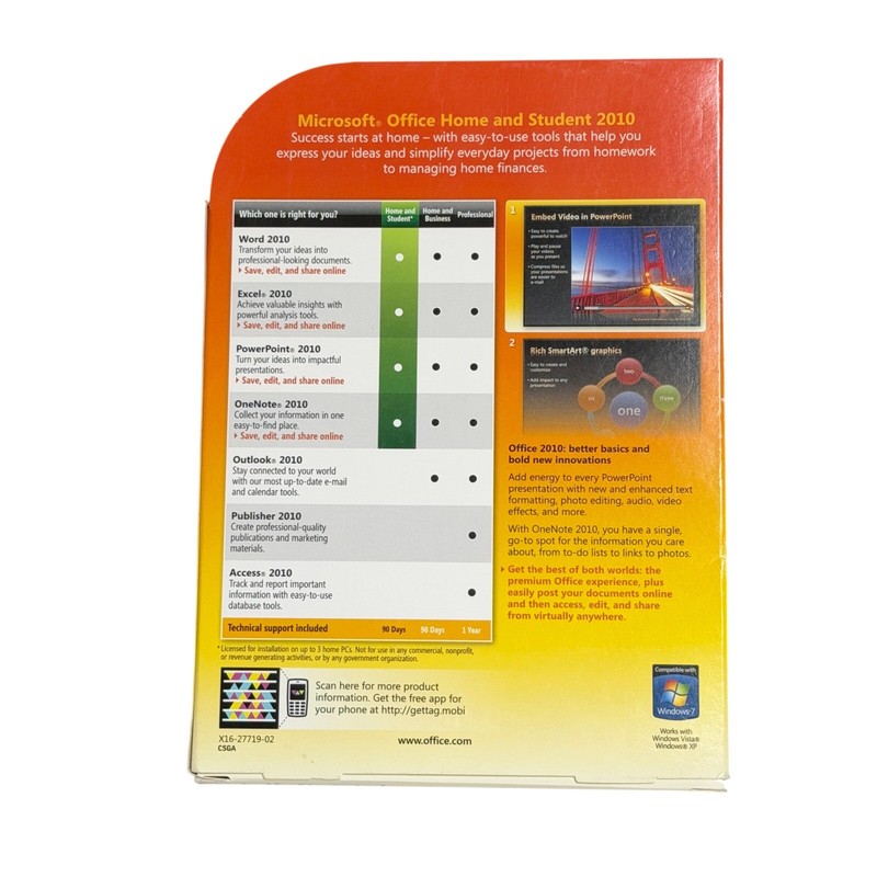 Microsoft Office Home & Student 2010 Family Pack 3 PC DVD Product Key 79G-02144 gallery