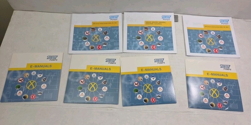 Lot of 4 Watson Marlow Pumps E-Manuals -620 series & 520U/R-see pictures