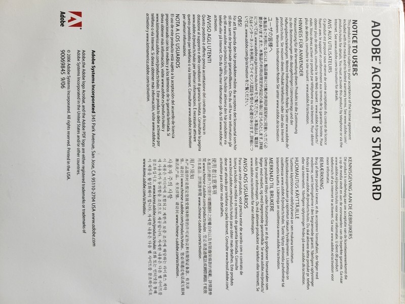 ADOBE ACROBAT 8/8.1 STANDARD IN RETAIL CASE or Shrink Wrap gallery