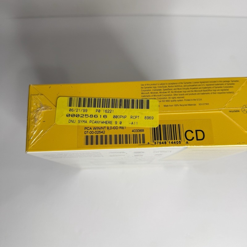 Symantec pcANYWHERE 9.0 Computer Software Brand New Factory SEALED 2000 gallery