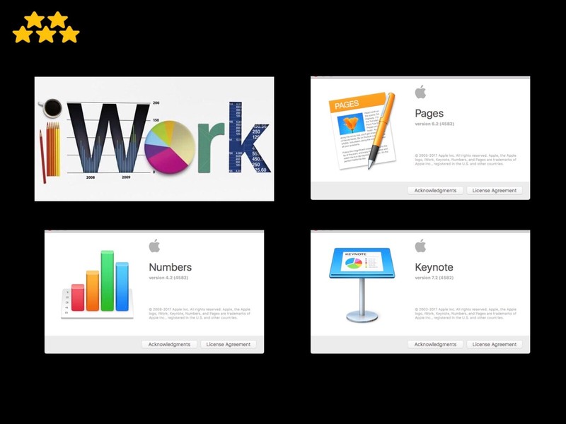 iWork 2017 (Pages, Numbers and Keynote) USB installer for Mac OS Apple macOS