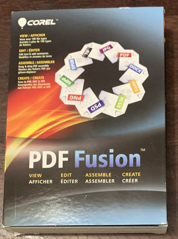 new sealed Corel PDF Fusion (v. 1) – box pack – 1 user – CPDFF1EFMB