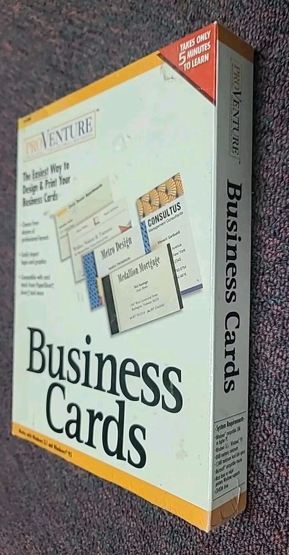 ProVenture Business Cards Design Print CD Software Windows 3.1/Windows 95 gallery