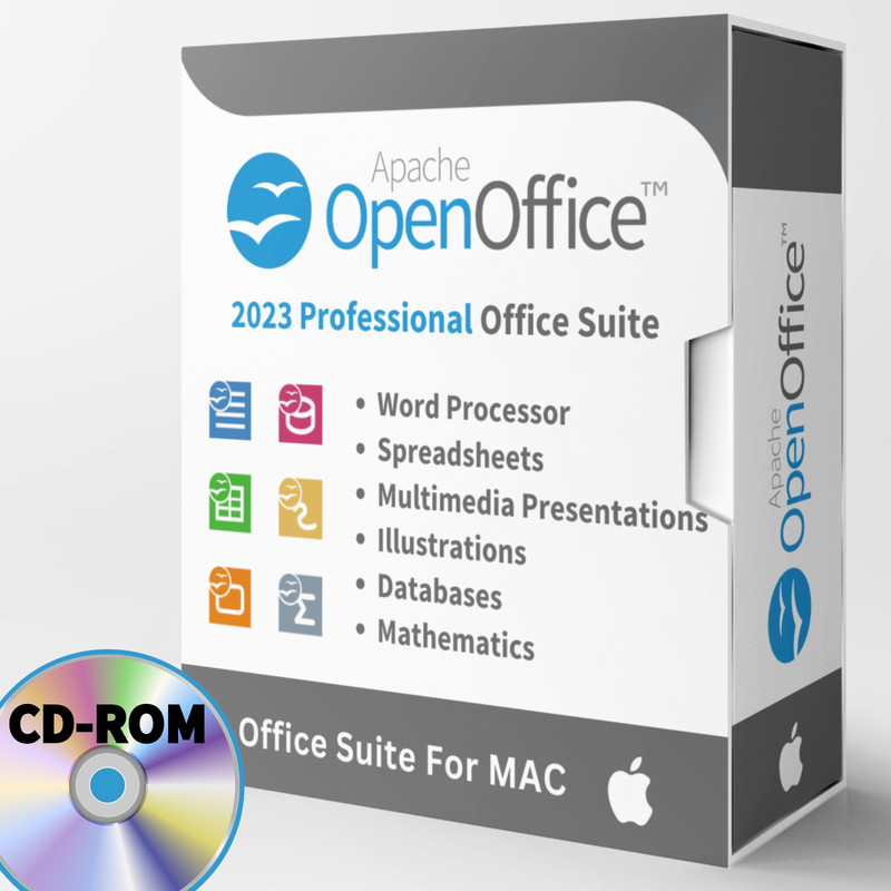 Open Office Home and Student 2023 for MAC - Office Software Suite on CD-ROM