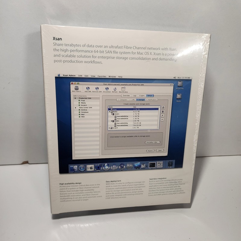 NFR Apple Xsan 1.1 Retail Software MultiSAN Share Files Fiber Speed OS X gallery