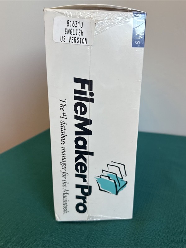 Vintage Claris FileMaker Pro Macintosh Software Sealed Promotional Copy NOS 1990 gallery