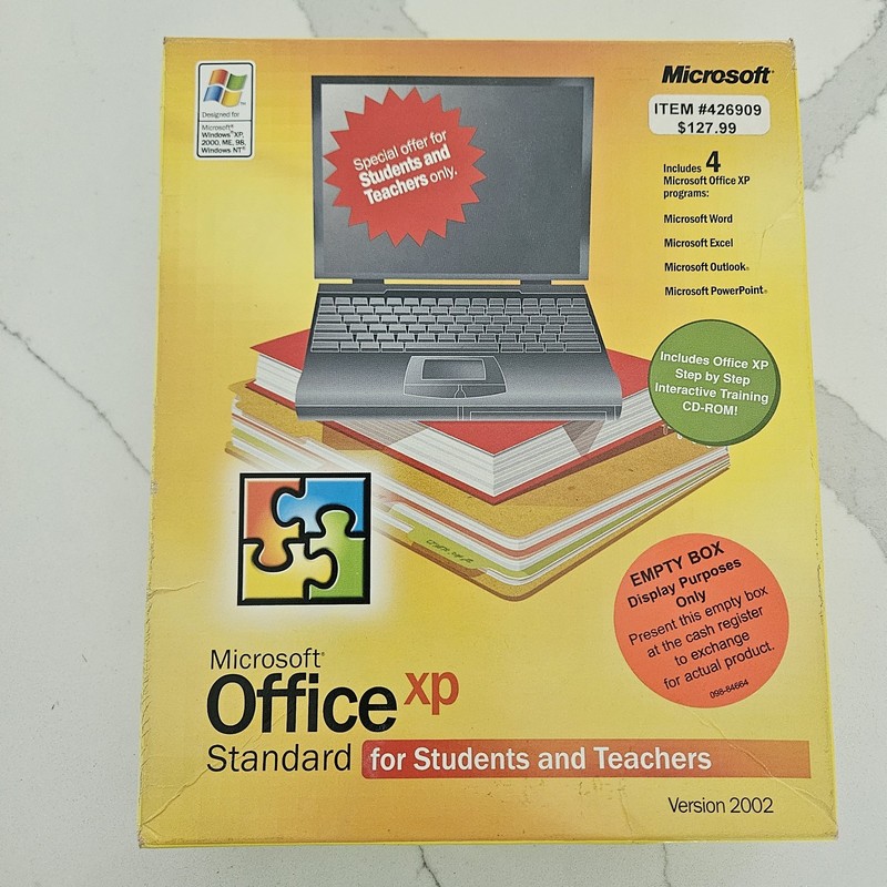 Microsoft Office XP Standard 2002 for Students and Teachers w/ CD & Key