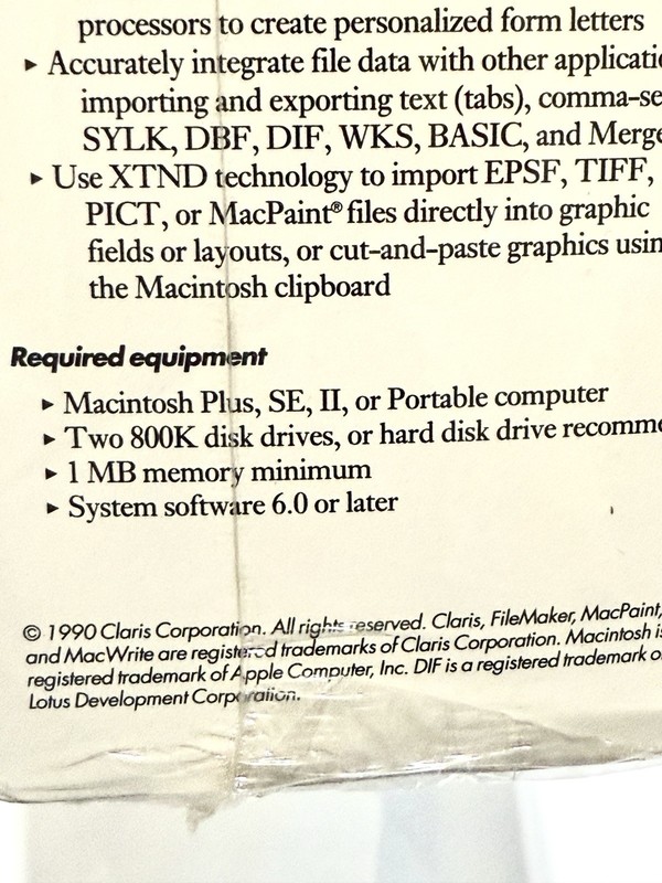 Vintage Claris FileMaker Pro for Macintosh Computer New gallery