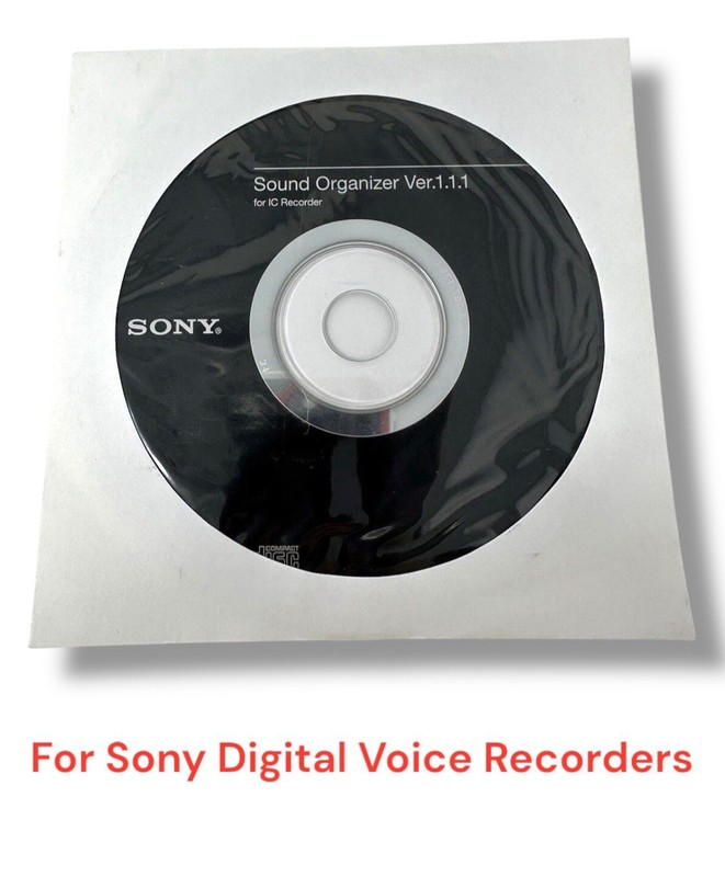 Sony Sound Organizer Ver.1.1.1 PC Software For Sony Digital Voice Recorders NEW!