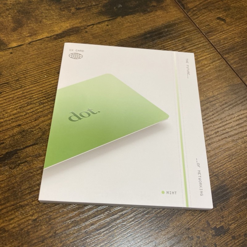 NEW Sealed dot.card Dot Smart Business Networking Digital Card Mint Green
