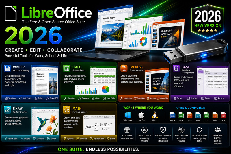 LibreOffice 2026 Software Suite ~ Word Process, Home Student Business for MAC gallery