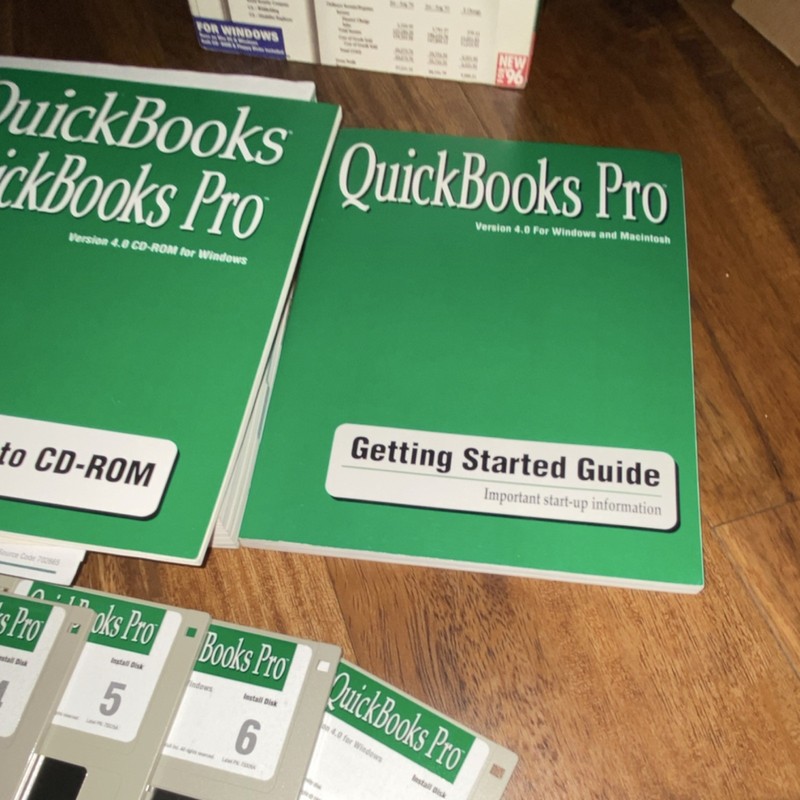Quicken QuickBooks Pro 4.0 Windows Mac 3.5" Floppy Discs Manuals gallery