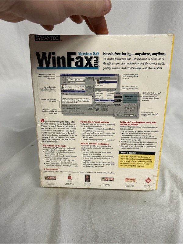 WINFAX 1997 Symantec Hassle-Free Faxing Version 8.0 Pro 95/NT SEALED! gallery