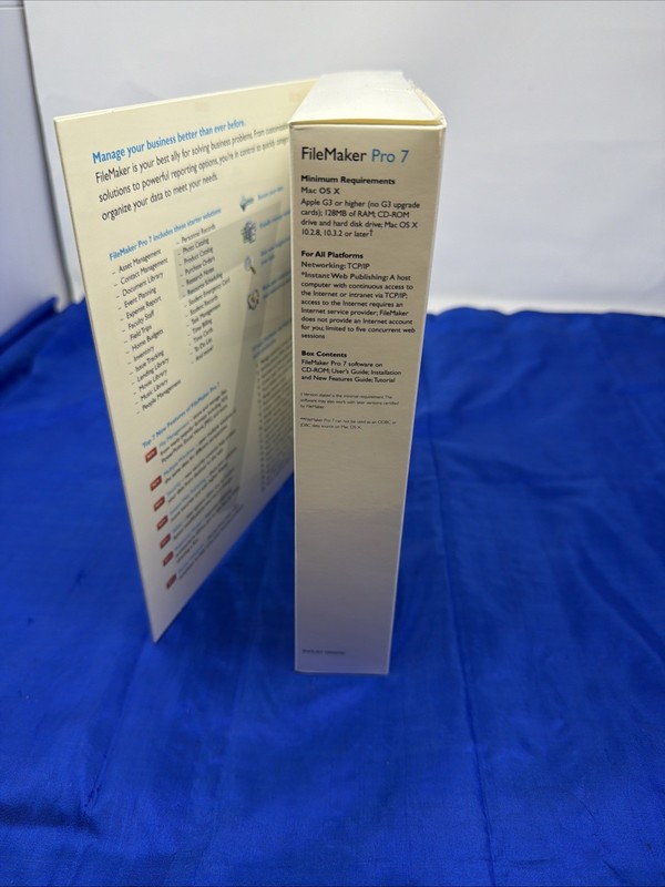 FileMaker Pro 7 Software for Mac CD-ROM Complete with Box & Manuals gallery