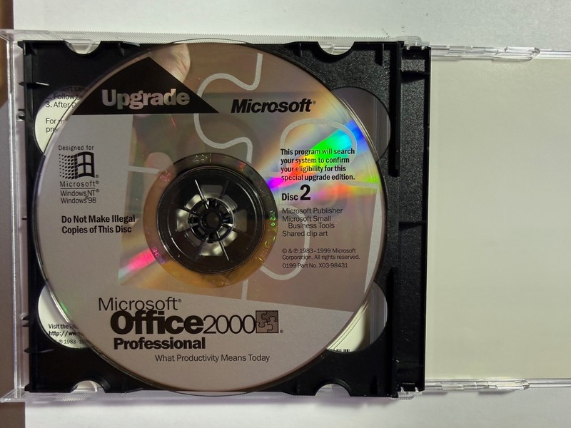 Microsoft Office 2000 Professional Upgrade 2 Cd Plus Key VG gallery