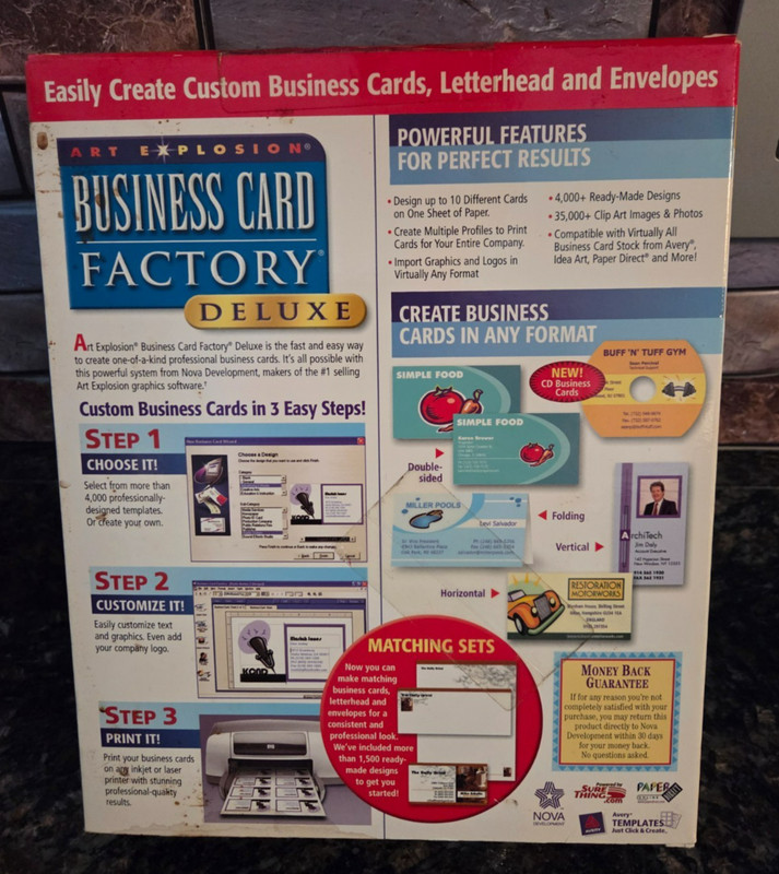 Nova Business Factory Deluxe Business Card Factory Software Version 2.0 New gallery