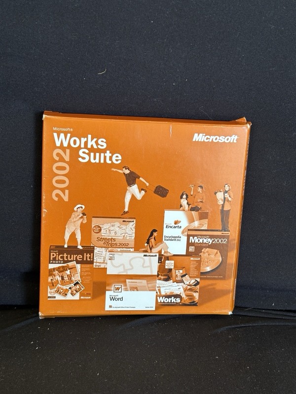 Microsoft Works Suite 2002 Partial Set Missing Disc 1 OEM Software VTG Computer gallery