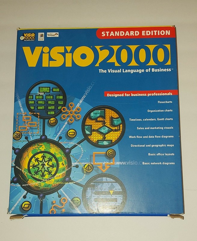 Visio 2000 Professional Upgrade New Standard Visual Gralhical Software Sealed