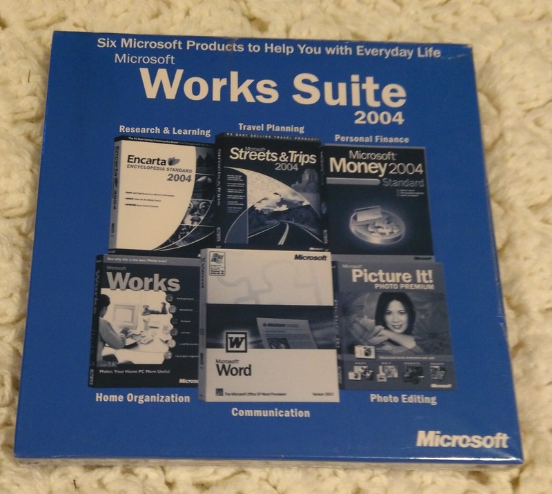 Microsoft Works Suite 2004 Software Disc NEW Factory Sealed C76