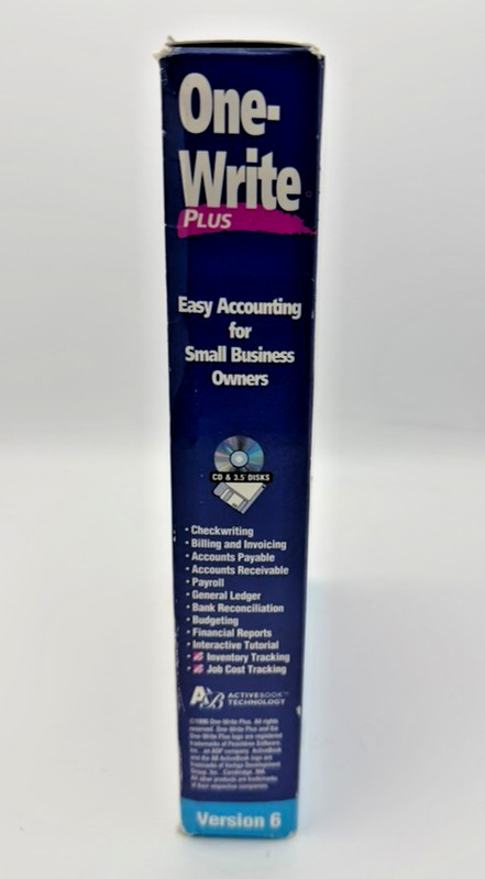 Vtg One-Write Plus v6.01 Accounting Payroll CD/Floppy PC Win 3.1/95 English ADP gallery