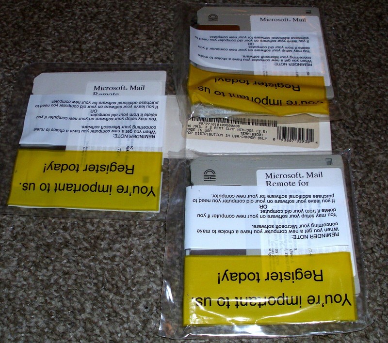 Microsoft Mail Remote (1995) Version 3.2 Complete (5) Diskettes Only New/Sealed gallery