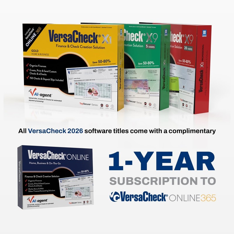 VersaCheck X1 Platinum 2026 Check Printer + 1yr Online Subscription Bundle gallery