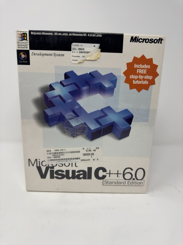 Microsoft Visual C++ 6.0 Standard Edition – SEALED NIP