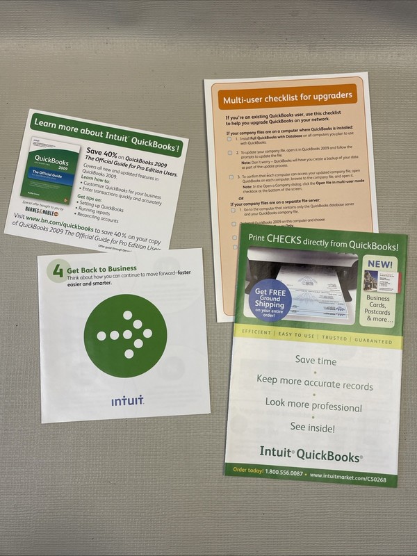 Intuit QuickBooks Pro 2009 Accounting Software Windows Complete W/ Manuals & Key gallery