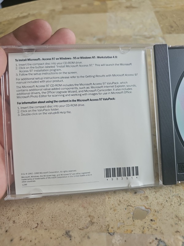 Microsoft Access 97 Database Management System Software w/ CD Key gallery