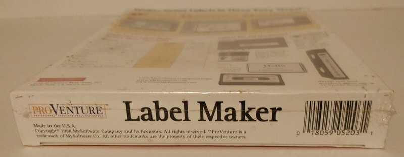 ProVenture ® Label Maker For Windows 3.1 & 95 - On 3.5 Floppies © 1998 - New gallery