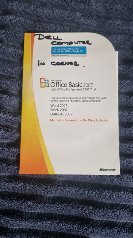Microsoft Office Basic 2007 with key AND disc RARE MEDIALESS KIT WITH MEDIA gallery
