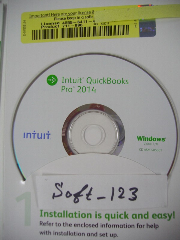 INTUIT QUICKBOOKS PRO 2014 FOR WINDOWS FULL RETAIL FOR USA =LIFETIME LICENSE= gallery