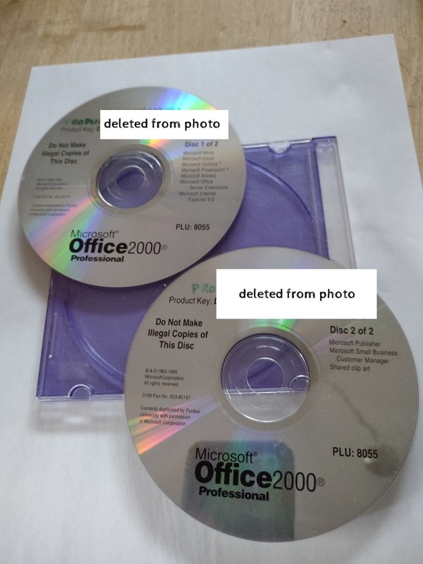 Microsoft Office 2000 Professional – Full Version for Windows (2 CD set) NO KEY