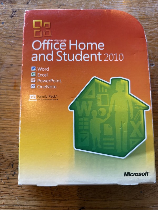 Microsoft Office Home & Student 2010 Software for Windows w/ Product Key Used