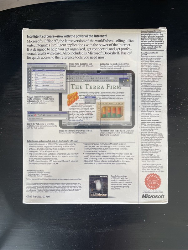 NEW Vintage Microsoft Office 97 Pro Edition Upgrade SEALED Collectable Big Box gallery