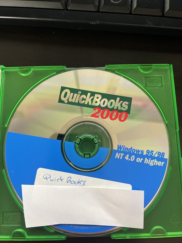 Quicken Quickbooks 2000 Financial Software (Win 95/98/NT/+) With Reg Key/CD Only