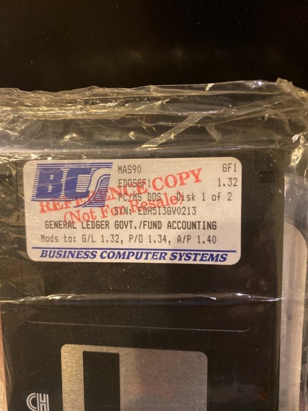 New And Sealed Enhancement For MAS 90.General Ledger Govt./Fund Accounting NFR gallery