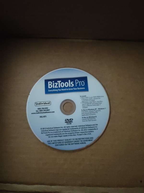 Individual Software BizTools Pro Business Planning DVD Windows 7 English No Box