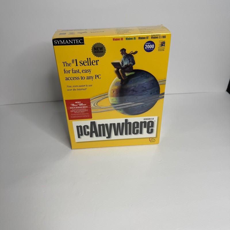 Symantec pcANYWHERE 9.0 Computer Software Brand New Factory SEALED 2000