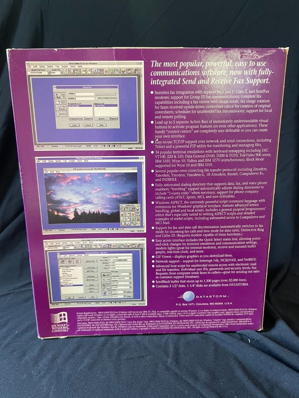 Vintage Procomm Plus for Windows - Intuitive Data & Fax Communications Software gallery