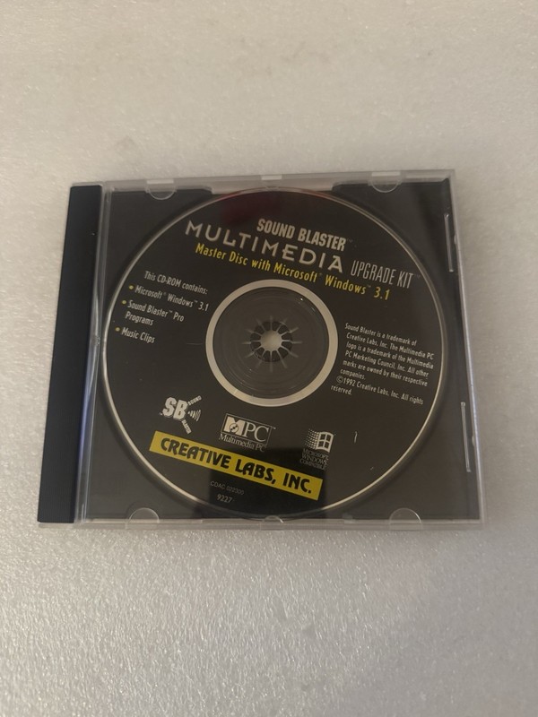 Sound Blaster Multimedia Upgrade Kit Master Disc w/ Windows 3.1 & SB No Manual